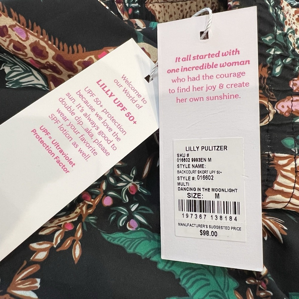 Lilly Pulitzer Luxletic Backcourt Dancing In The Moonlight Skort Medium NEW! - Picture 6 of 8